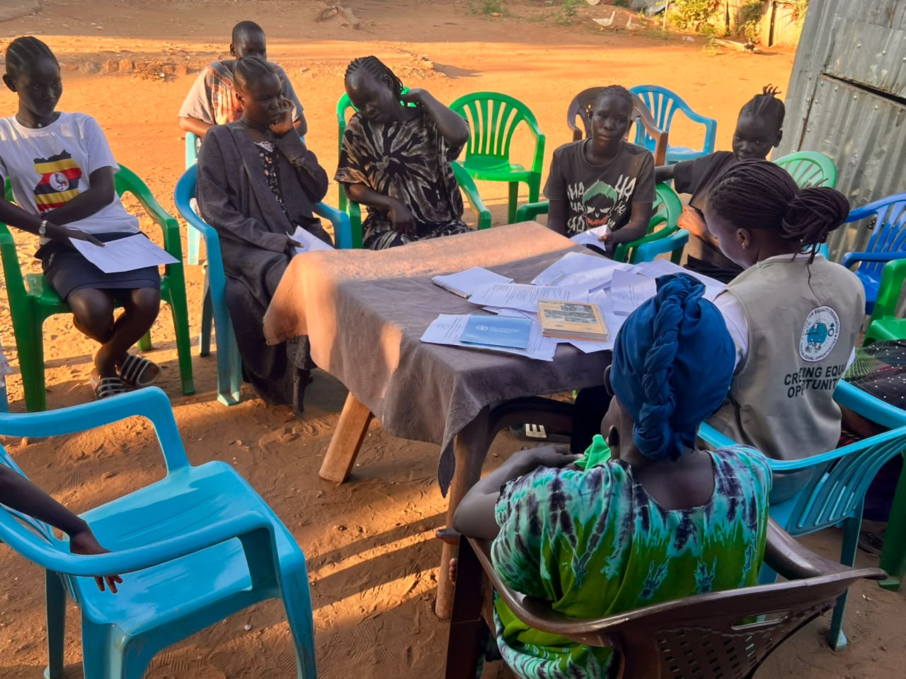 Community members taking part in an AEF dialogue activity